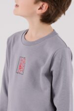 ⁦RP3652 طقم شتوي دافئ للاولاد مبطن لون رمادي⁩ - الصورة ⁦4⁩