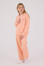 ⁦RP3698 طقم شتوي دافئ للبنات مبطن لون برتقالي⁩ - الصورة ⁦5⁩