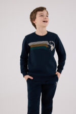 US2212 US POLO ASSN طقم للاولاد لون كحلي قطن مبطن ودافئ