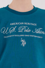 ⁦US2225 US POLO ASSN طقم للاولاد لون تركواز قطن مبطن ودافئ⁩ - الصورة ⁦5⁩