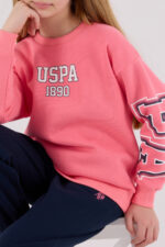 ⁦US2314 US POLO ASSN طقم للفتيات قطن مبطن ودافئ⁩ - الصورة ⁦4⁩