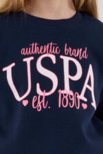 ⁦US2316 US POLO ASSN طقم للفتيات  لون كحلي قطن مبطن ودافئ⁩ - الصورة ⁦3⁩