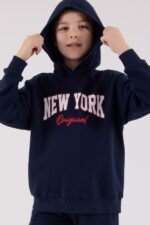 ⁦RP3650 طقم شتوي دافئ للاولاد مبطن لون كحلي⁩ - الصورة ⁦2⁩