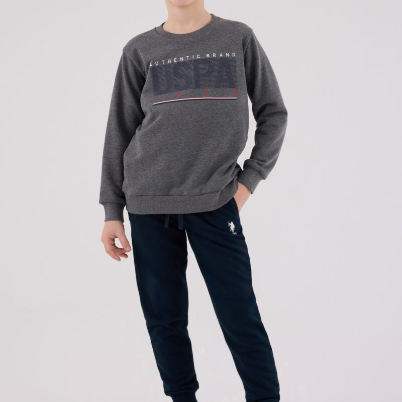 US2209 US POLO ASSN طقم للاولادقطن ثلاثة خيط