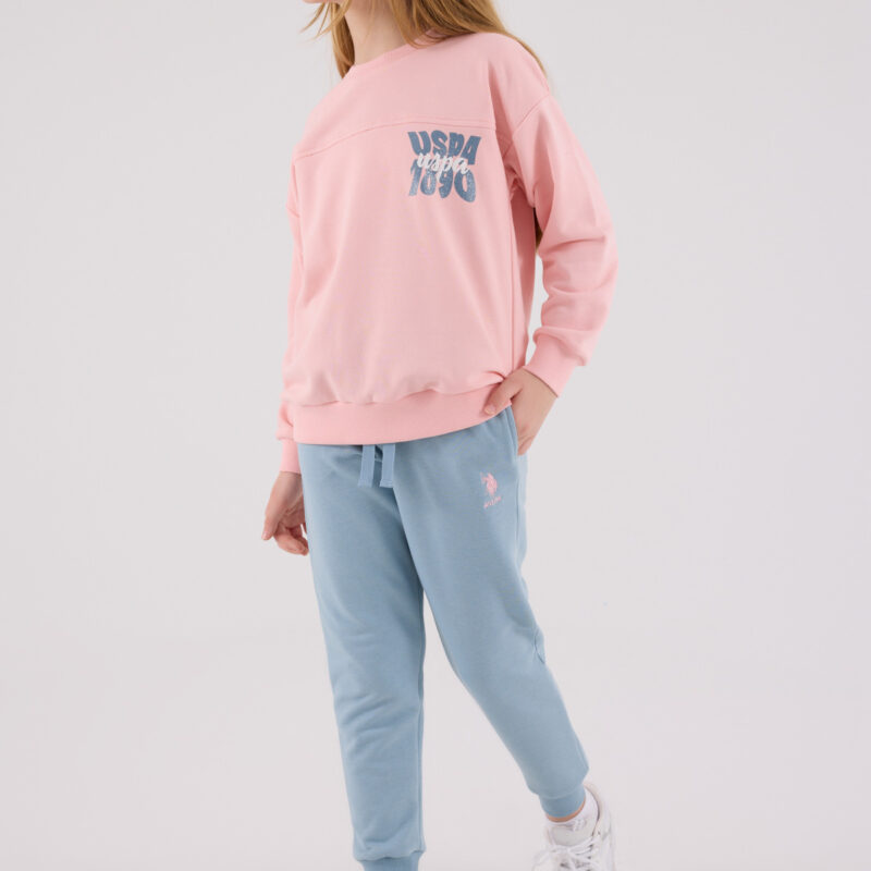 US2317 US POLO ASSN طقم للفتيات قطن ثلاثة خيط