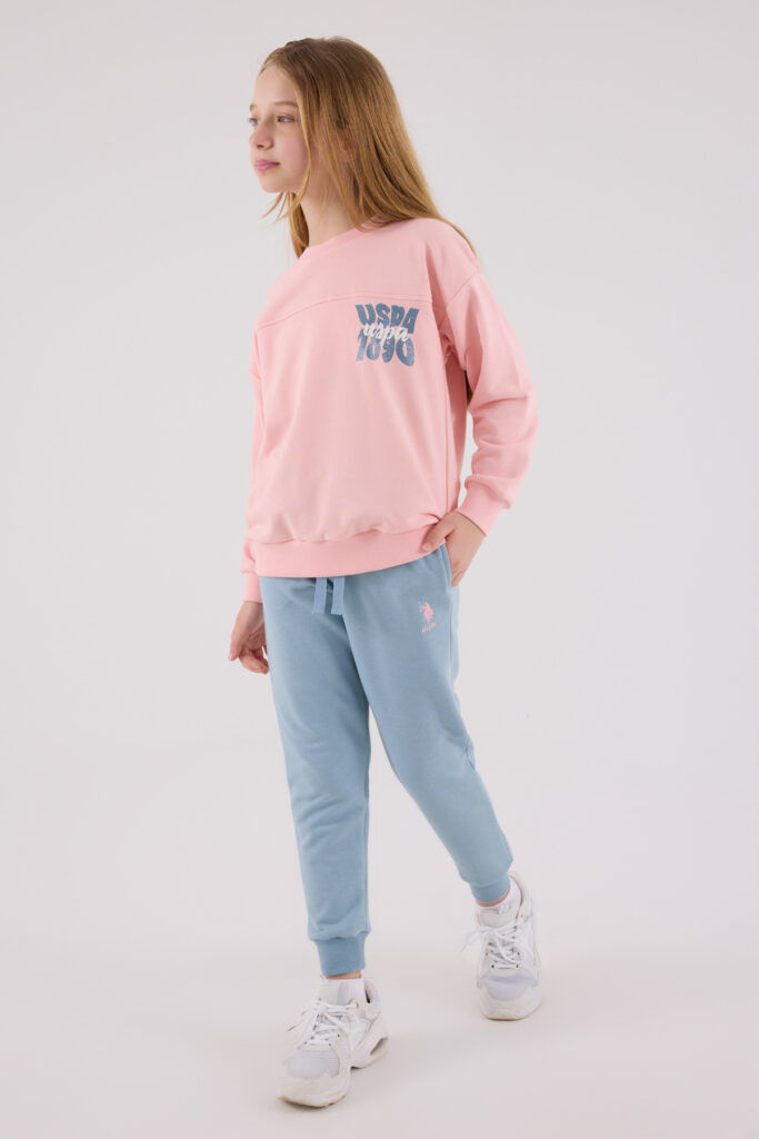 US2317 US POLO ASSN طقم للفتيات قطن ثلاثة خيط
