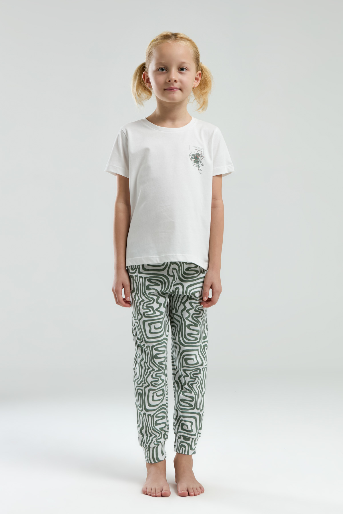 AR3303 طقم بيجاما من كولكشن العائلة الام وابنتها قطن قطعتين - الصورة 8