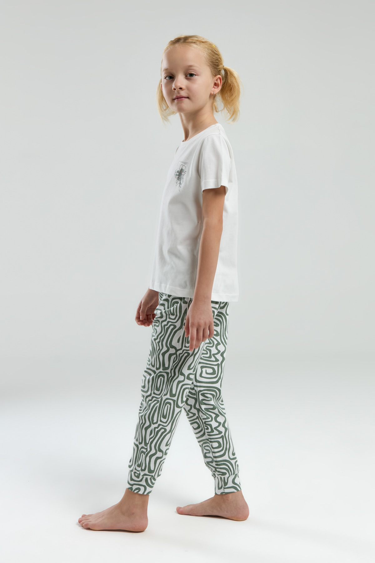 AR3303 طقم بيجاما من كولكشن العائلة الام وابنتها قطن قطعتين - الصورة 9