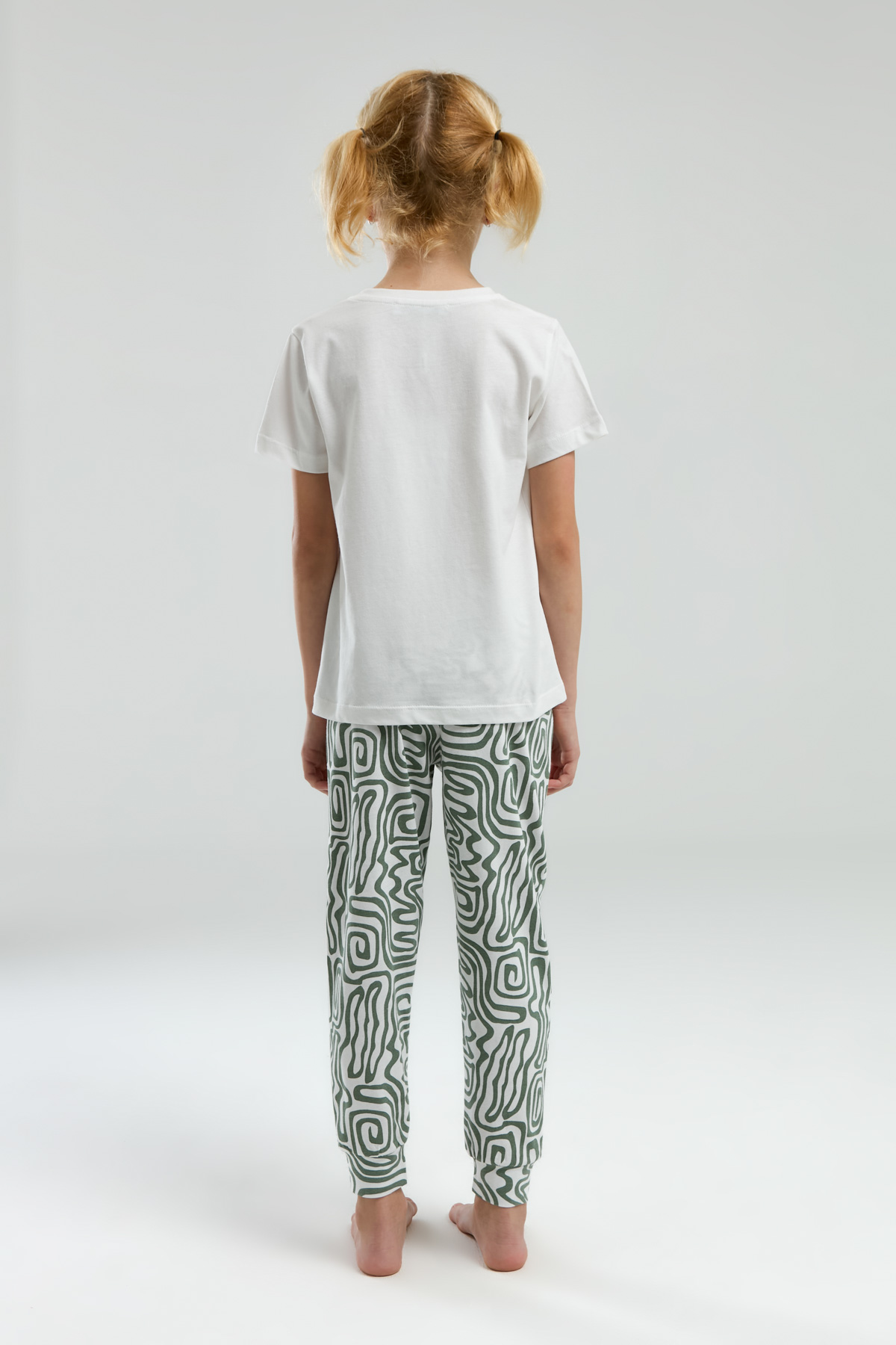 AR3303 طقم بيجاما من كولكشن العائلة الام وابنتها قطن قطعتين - الصورة 10