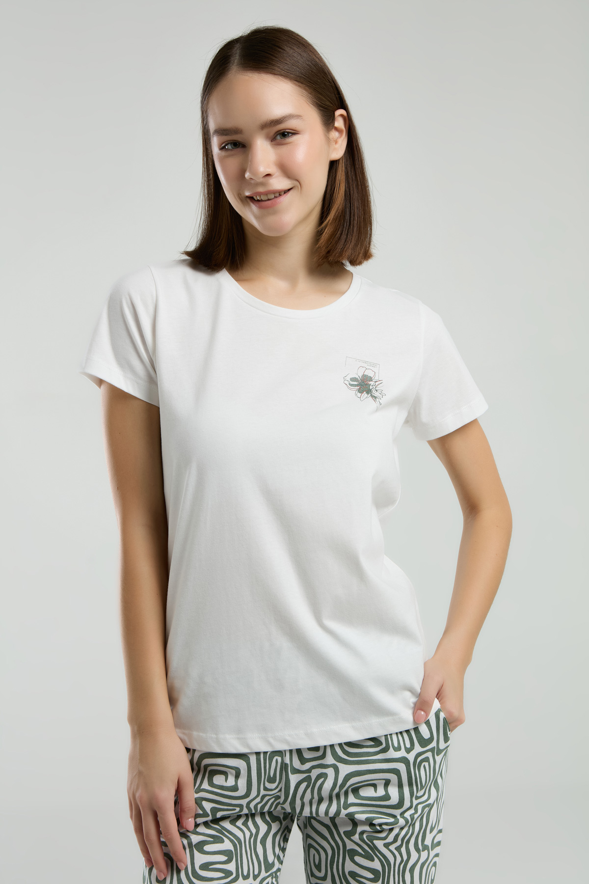 AR3303 طقم بيجاما من كولكشن العائلة الام وابنتها قطن قطعتين - الصورة 3