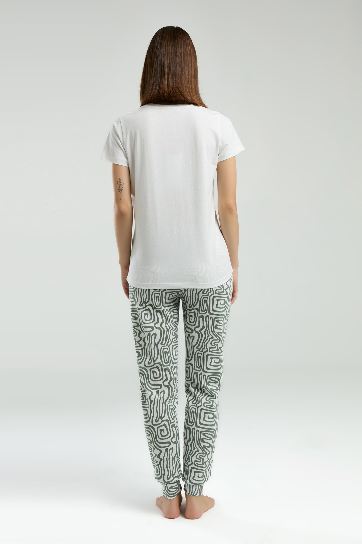 AR3303 طقم بيجاما من كولكشن العائلة الام وابنتها قطن قطعتين - الصورة 6