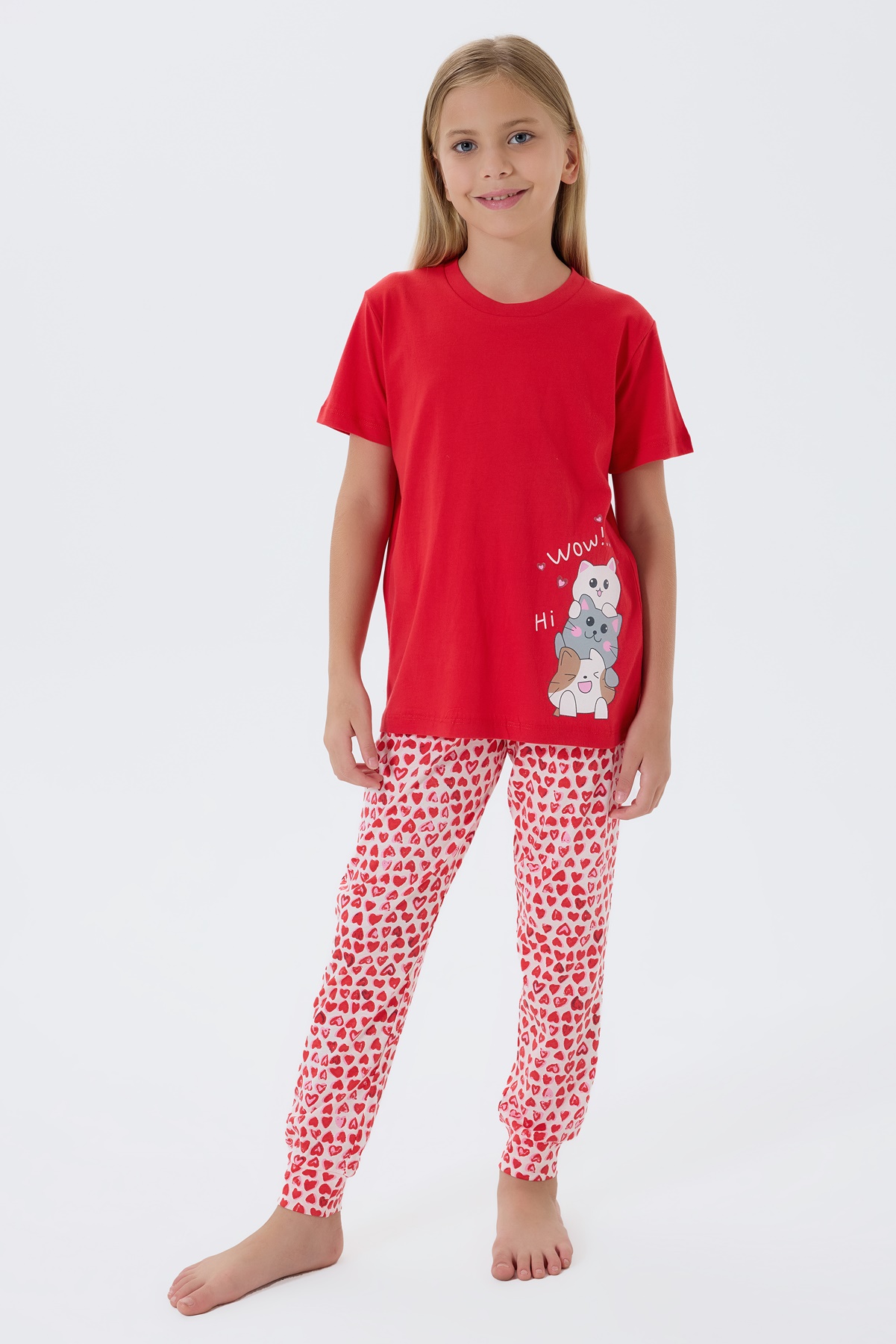 AR3581 طقم بيجاما من كولكشن العائلة الام وابنتها قطن قطعتين - الصورة 3