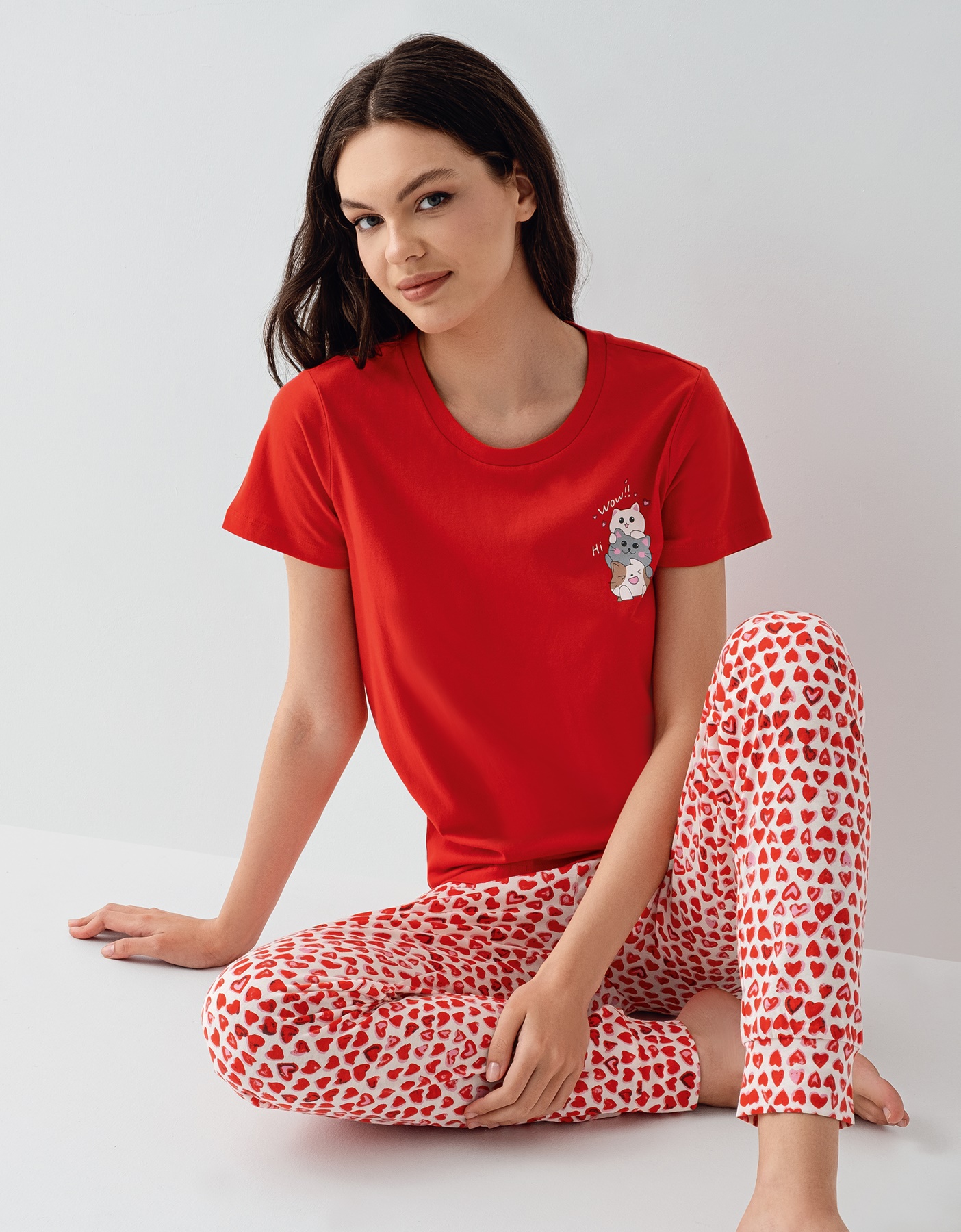 AR3581 طقم بيجاما من كولكشن العائلة الام وابنتها قطن قطعتين - الصورة 7