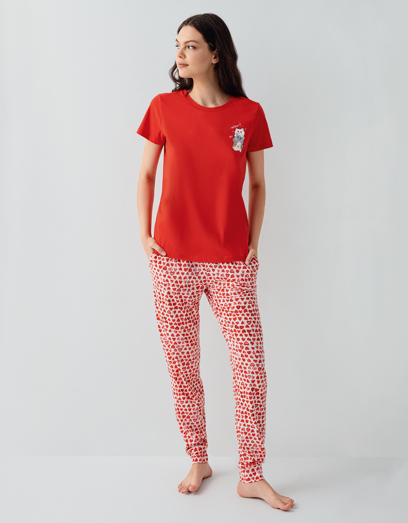 AR3581 طقم بيجاما من كولكشن العائلة الام وابنتها قطن قطعتين - الصورة 8