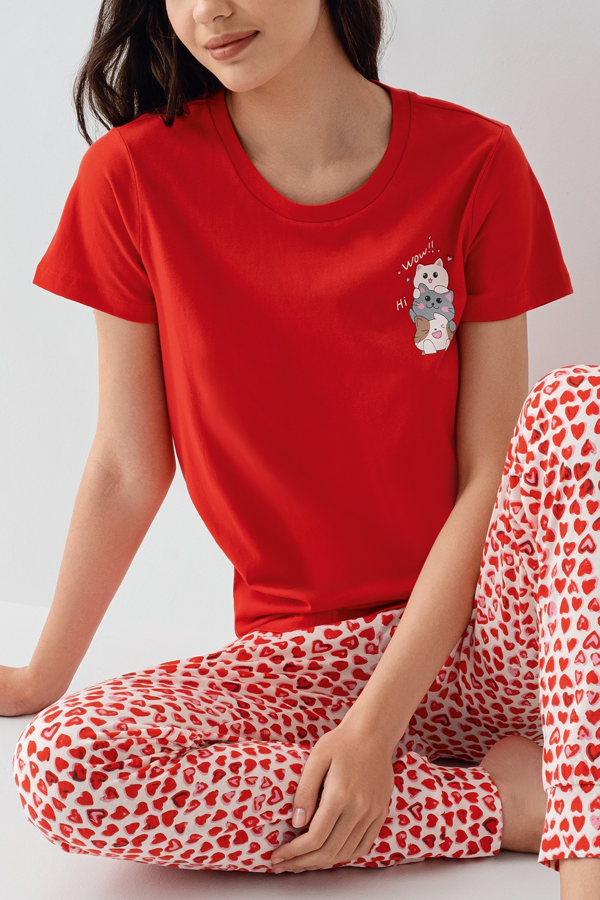 AR3581 طقم بيجاما من كولكشن العائلة الام وابنتها قطن قطعتين - الصورة 9