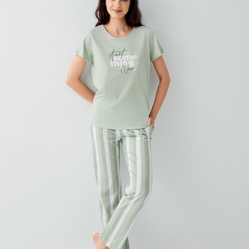 AR3588-S طقم بيجاما قطن قطعتين للنساء