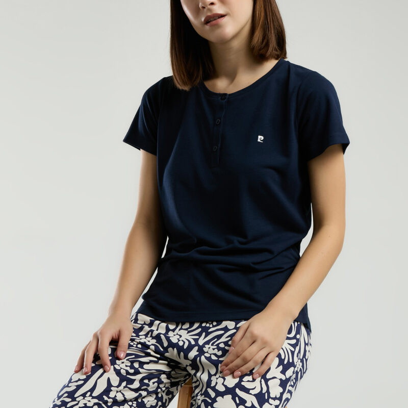 PC8974 Pierre Cardin طقم بيجاما قطن نصف كم للنساء